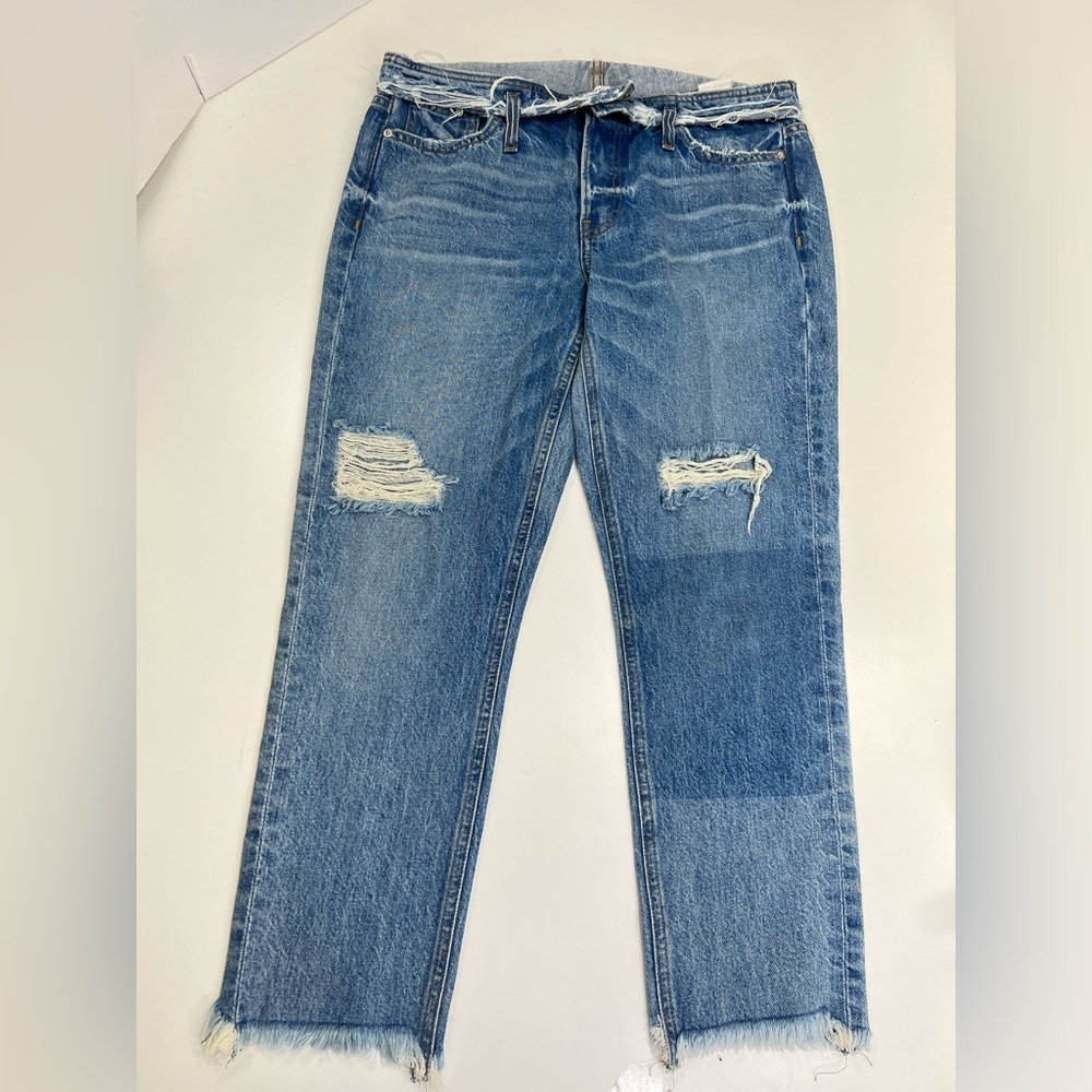 Derek Lam 10 Cosby Sample Cut Off Roll Down Waist Jeans